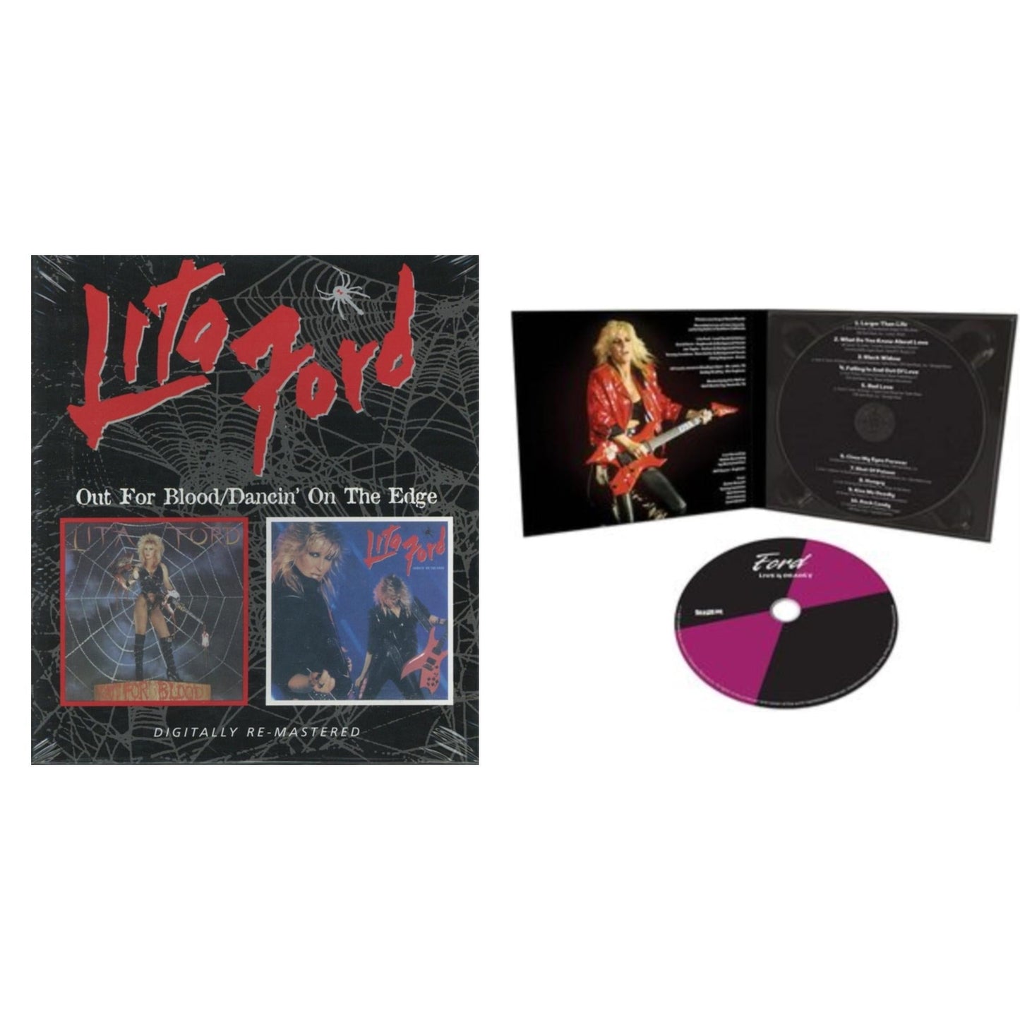 This is a 2 CD SKU bundle.
1.This CD is brand new.Format: CDMusic Style: Hard RockThis item's title is: Out For Blood / Dancin On The Edge (Remastered)Artist: Lita FordLabel: BEAT GOES ONBarcode: 5017261207616Release Date: 8/2/2010
2.This CD is brand new.