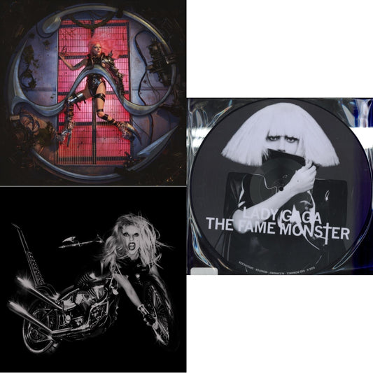 This is a 3 LP Vinyl SKU bundle.
1.This LP Vinyl is brand new.Format: LP VinylMusic Style: Dance-popThis item's title is: Chromatica (180G)Artist: Lady GagaLabel: INTERSCOPEBarcode: 602435824932Release Date: 6/25/2021
2.This LP Vinyl is brand new.