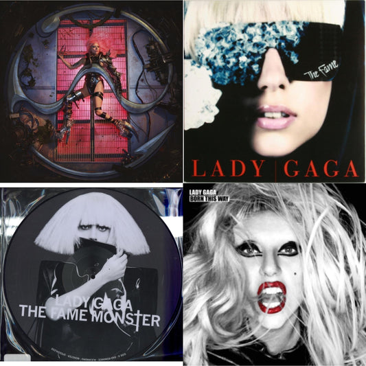This is a 4 LP Vinyl SKU bundle.
1.This LP Vinyl is brand new.Format: LP VinylMusic Style: Dance-popThis item's title is: Chromatica (180G)Artist: Lady GagaLabel: INTERSCOPEBarcode: 602435824932Release Date: 6/25/2021
2.This LP Vinyl is brand new.