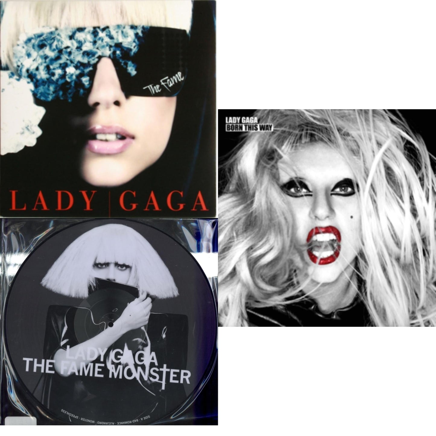 Lady Gaga - Fame & Fame Monster & Born This Way - LP Vinyl Bundle