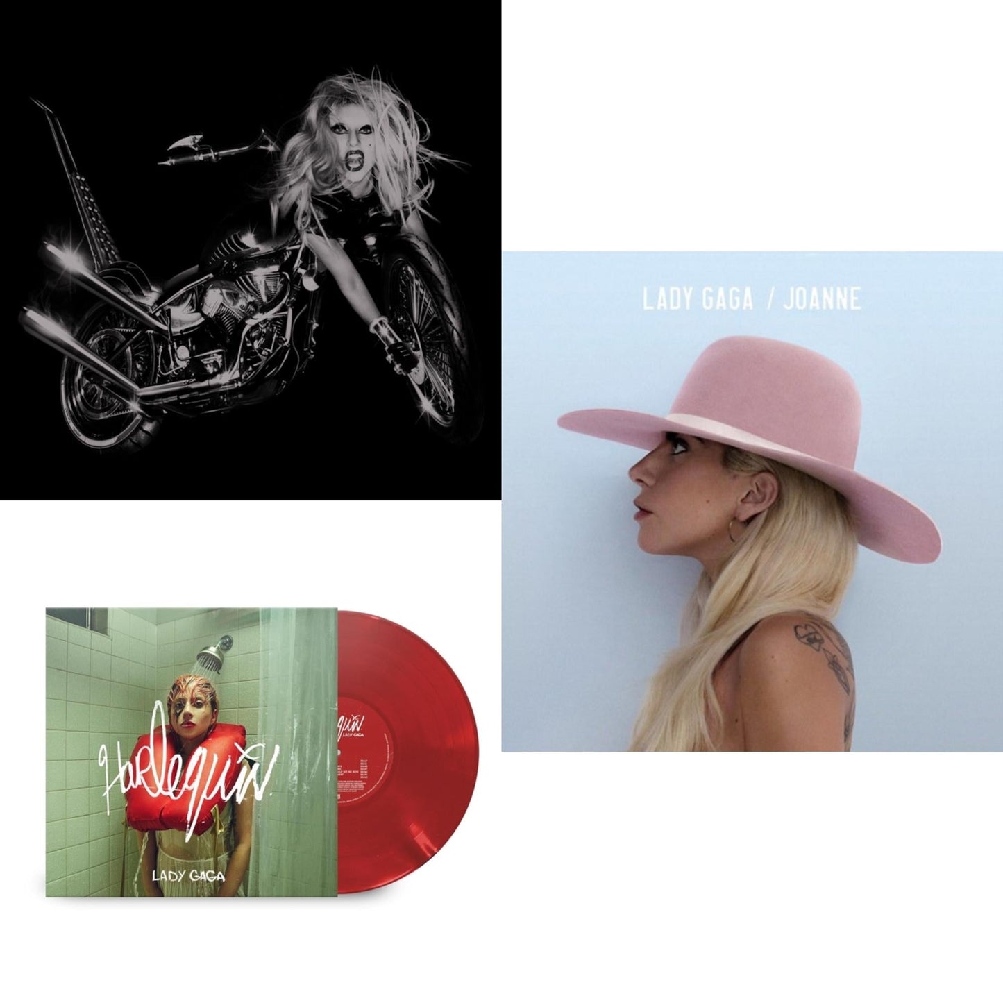 Born This Way - The Tenth Anniversary (3LP) & Harlequin (Red LP Vinyl) & Joanne