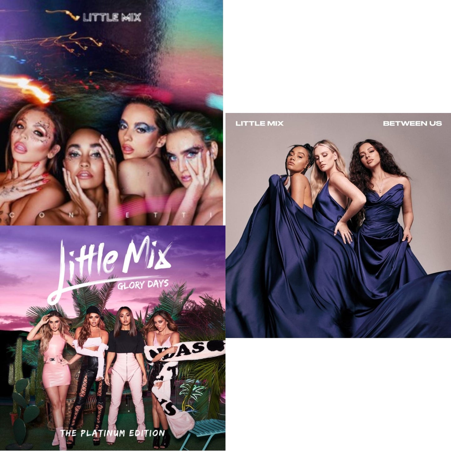 This is a 3 CD SKU bundle.
1.This CD is brand new.Format: CDMusic Style: Contemporary R&BThis item's title is: Confetti (Jewel Case)Artist: Little MixLabel: RCABarcode: 194398053226Release Date: 11/6/2020
2.This CD is brand new.