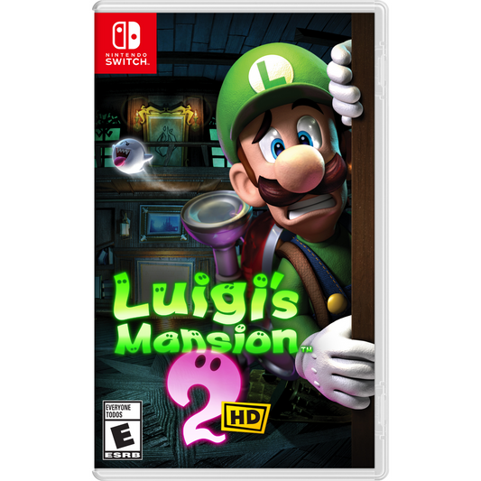 This is brand new.Explore multiple haunted mansions with Luigi and his ghost-hunting Poltergust 5000

Progress through diverse missions to retrieve the missing shards of the Dark Moon scattered across several distinct haunted mansions, each with their own puzzles to solve and ghosts to capture.