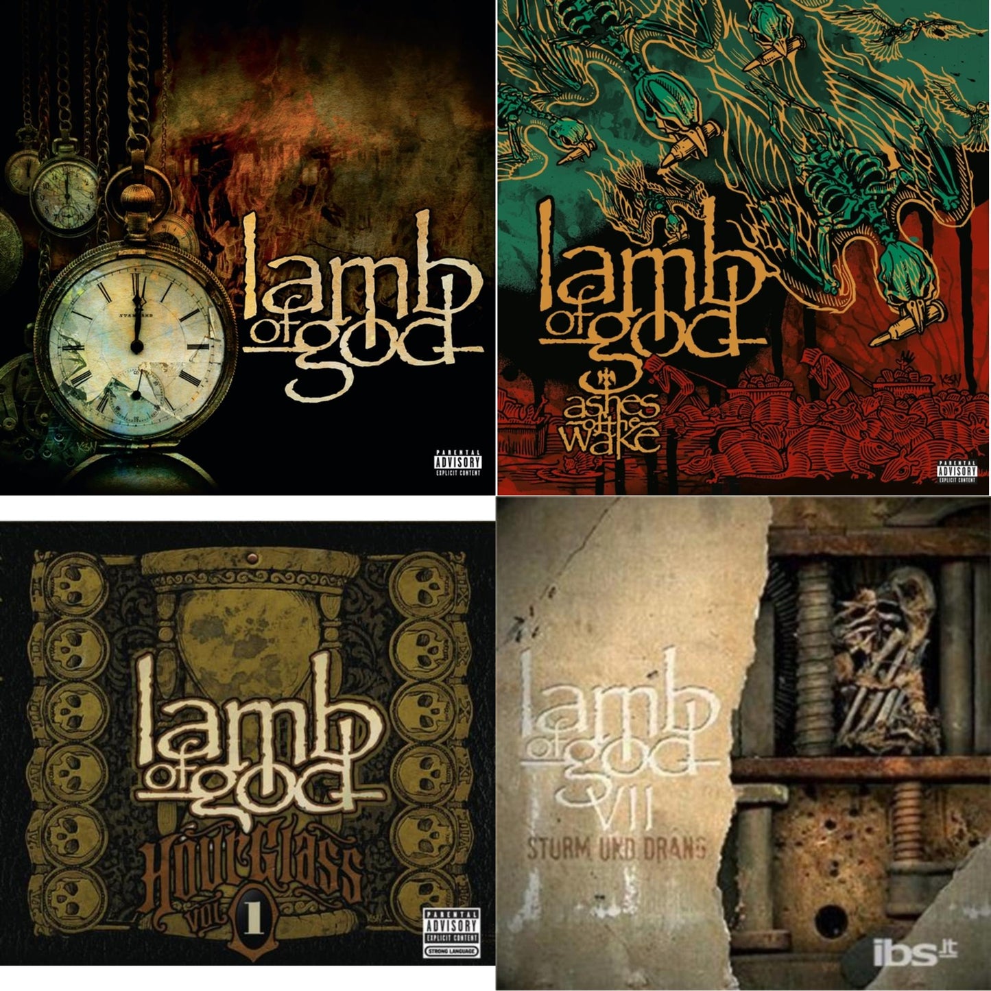 Lamb Of God & Ashes Of The Wake (20Th Anniversary) (2CD) & Hourglass Vol.1: Underground Years & Vii: Sturm Und Drang (Exp)