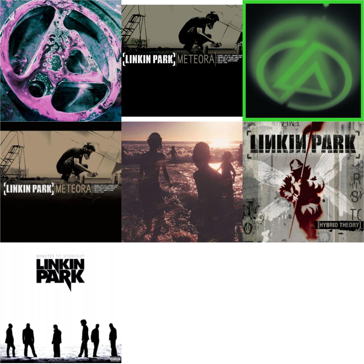 From Zero (Deluxe/2LP/Translucent Emerald Green Vinyl) & Meteora (Marbled LP Vinyl) & Papercuts (2LP) & Meteora & One More Light & Hybrid Theory & Minutes To Midnight