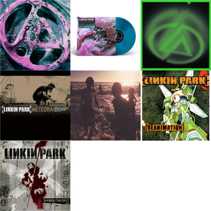 This is a 7 LP Vinyl SKU bundle.
1.This LP Vinyl is brand new.Format: LP VinylThis item's title is: From Zero (Deluxe/2LP/Translucent Emerald Green Vinyl)Artist: Linkin ParkBarcode: 093624834915Release Date: 5/16/2025
2.This LP Vinyl is brand new.