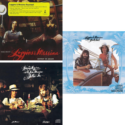 This is a 3 CD SKU bundle.
1.This CD is brand new.Format: CDMusic Style: RomanticThis item's title is: Best: Loggins & Messina: Sittin In AgainArtist: Loggins & MessinaLabel: CBSBarcode: 827969456323Release Date: 5/24/2005
2.This CD is brand new.