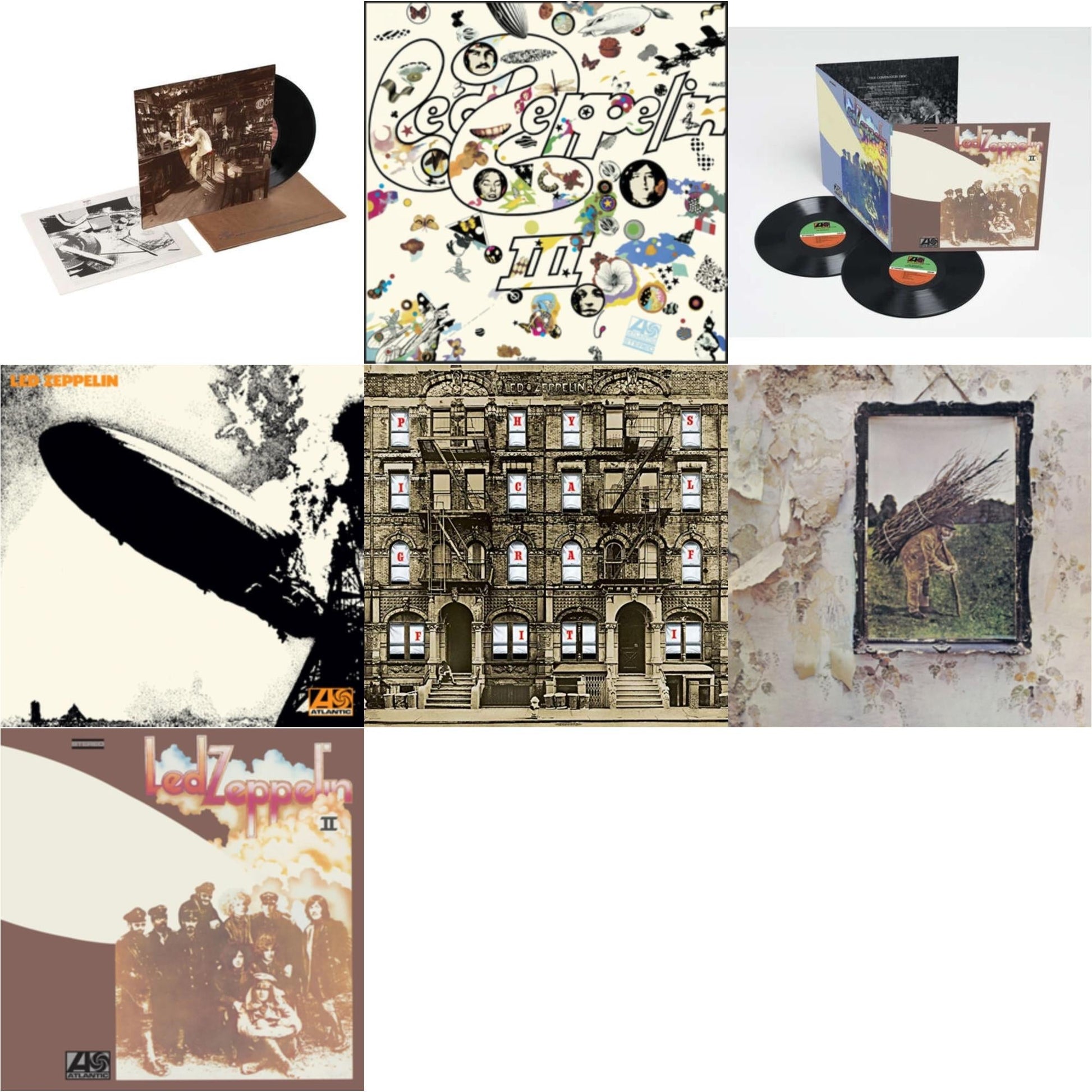 This is a 7 LP Vinyl SKU bundle.
1.This LP Vinyl is brand new.Format: LP VinylMusic Style: Blues RockThis item's title is: Led Zeppelin Ii (Deluxe Remastered/2LP/180)Artist: Led ZeppelinLabel: ATLANTIC CATALOG GROUPBarcode: 081227964382Release Date: 6/3/2014
2.