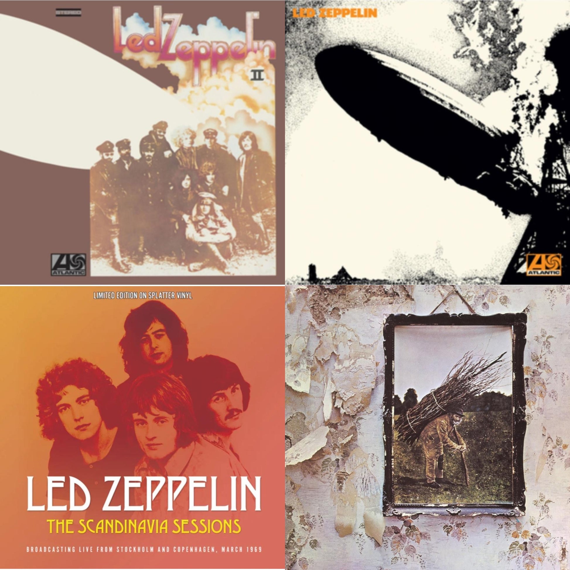 This is a 4 LP Vinyl SKU bundle.
1.This LP Vinyl is brand new.Format: LP VinylMusic Style: Blues RockThis item's title is: Led Zeppelin Ii (180G/Remastered)Artist: Led ZeppelinLabel: ATLANTIC CATALOG GROUPBarcode: 081227966409Release Date: 6/3/2014
2.This LP Vinyl is brand new.