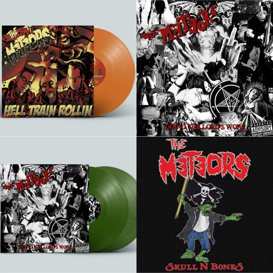 Meteors - Hell Train Rollin & Doing The Lord's Work & Doing The Lord's Work (Green LP Vinyl) & Skull N Bones