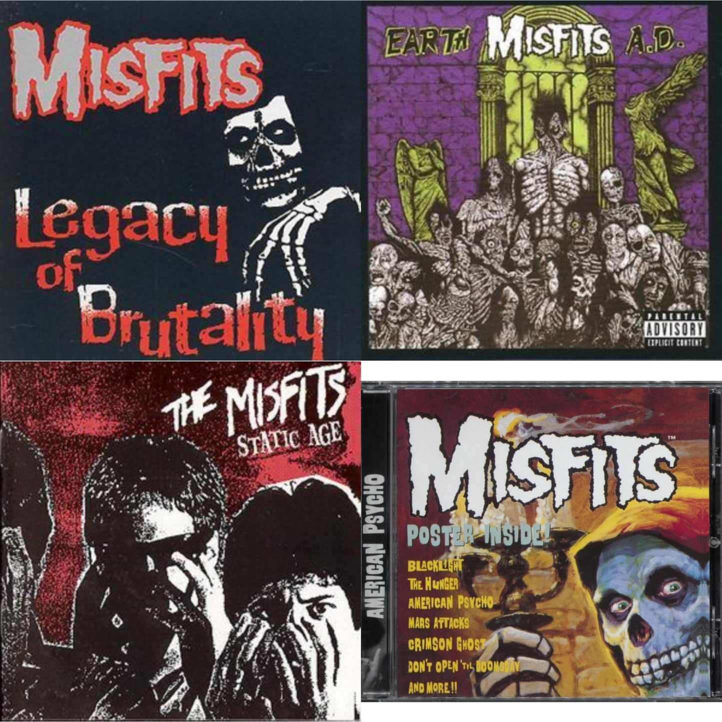 Legacy Of Brutality & Earth A.D. / Die Die My Darling & Static Age & American Psycho