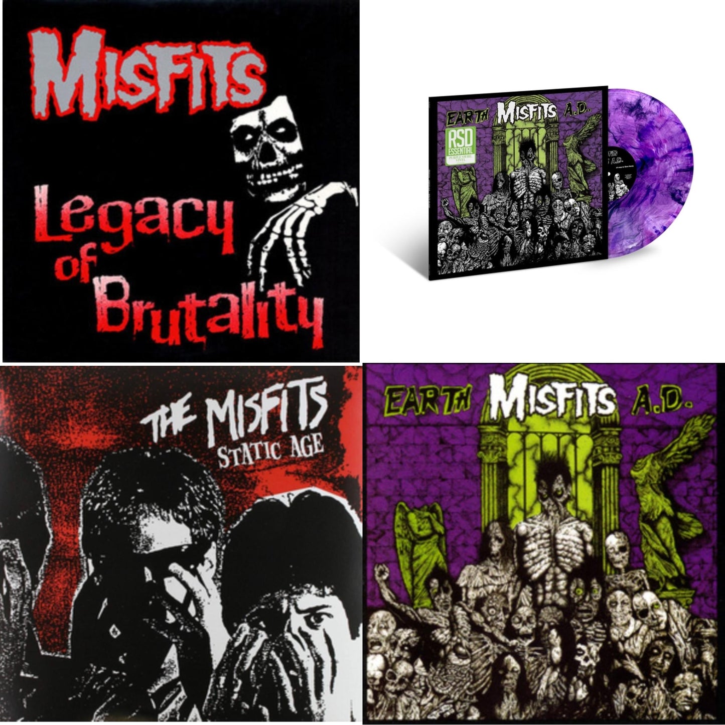 This is a 4 LP Vinyl SKU bundle.
1.This LP Vinyl is brand new.Format: LP VinylMusic Style: PunkThis item's title is: Legacy Of BrutalityArtist: MisfitsLabel: ASTRALWERKSBarcode: 017046190619Release Date: 4/2/1995
2.This LP Vinyl is brand new.