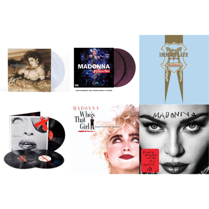 Rebel Heart Tour (X) (Purple Galaxy Swirl Vinyl/2LP) & Madame X (Live) (3LP) & Finally Enough Love (2LP) & Like A Virgin (Clear LP Vinyl) & Immaculate Collection (2LP) & Who's That Girl Ost (Back 2 The 80S) (I)