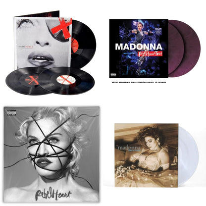 Rebel Heart Tour (X) (Purple Galaxy Swirl Vinyl/2LP) & Rebel Heart & Madame X (Live) (3LP) & Like A Virgin (Clear LP Vinyl)