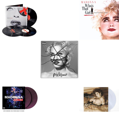 Rebel Heart Tour (X) (Purple Galaxy Swirl Vinyl/2LP) & Rebel Heart & Madame X (Live) (3LP) & Like A Virgin (Clear LP Vinyl) & Who's That Girl Ost (Back 2 The 80S) (I)