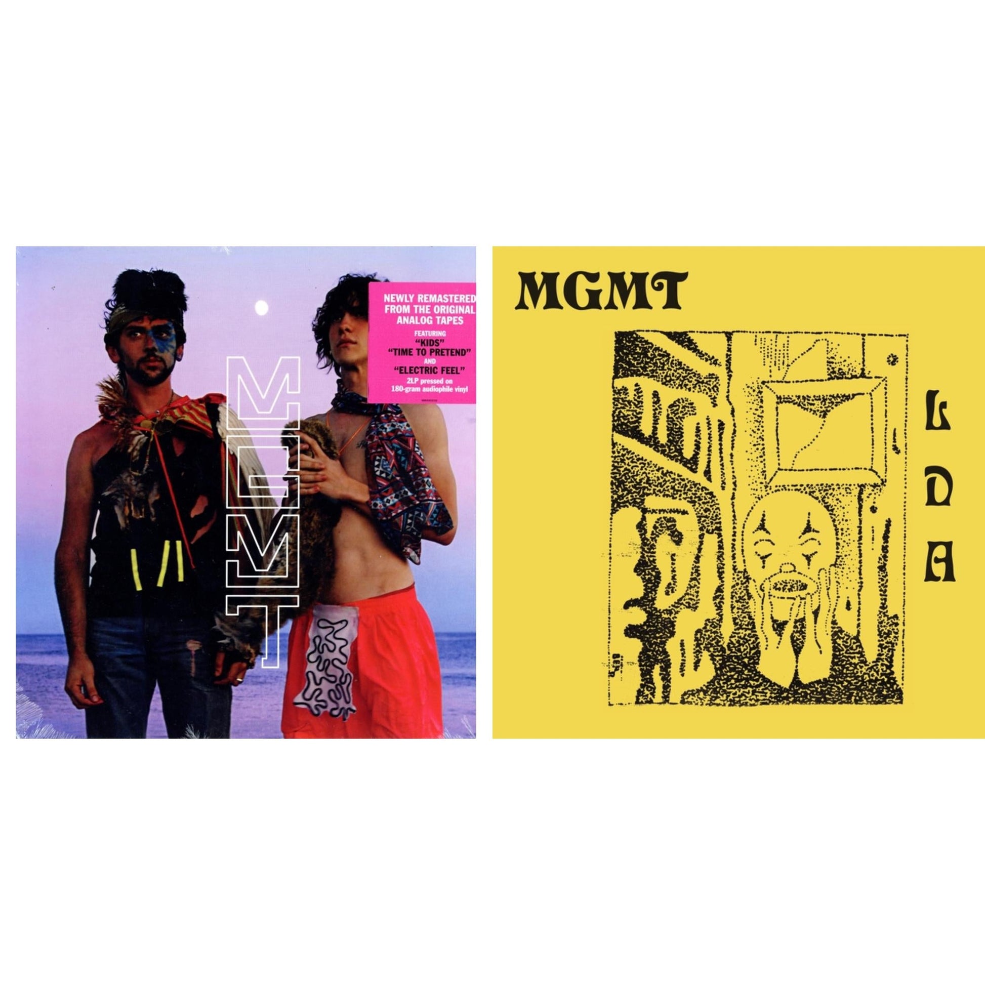 This is a 2 LP Vinyl SKU bundle.
1.This LP Vinyl is brand new.Format: LP VinylMusic Style: Indie RockThis item's title is: Oracular Spectacular (180G)Artist: MgmtLabel: ColumbiaBarcode: 888430453210Release Date: 6/3/2014
2.This LP Vinyl is brand new.