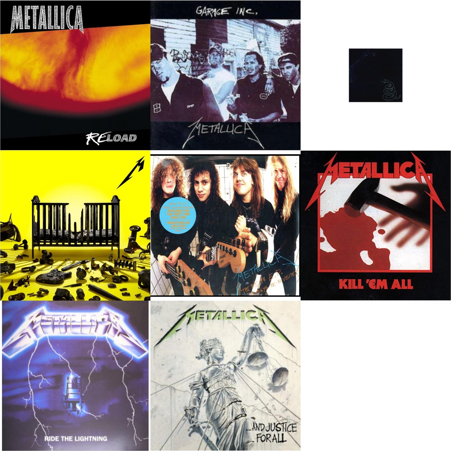 72 Seasons (2LP) & Metallica (Remastered/2LP) & Reload & Garage Inc. & Kill Em All (180G) & Ride The Lightning (180G) & $5.98 Ep: Garage Days Re-Revisited (Remastered) & And Justice For All (Remastered)