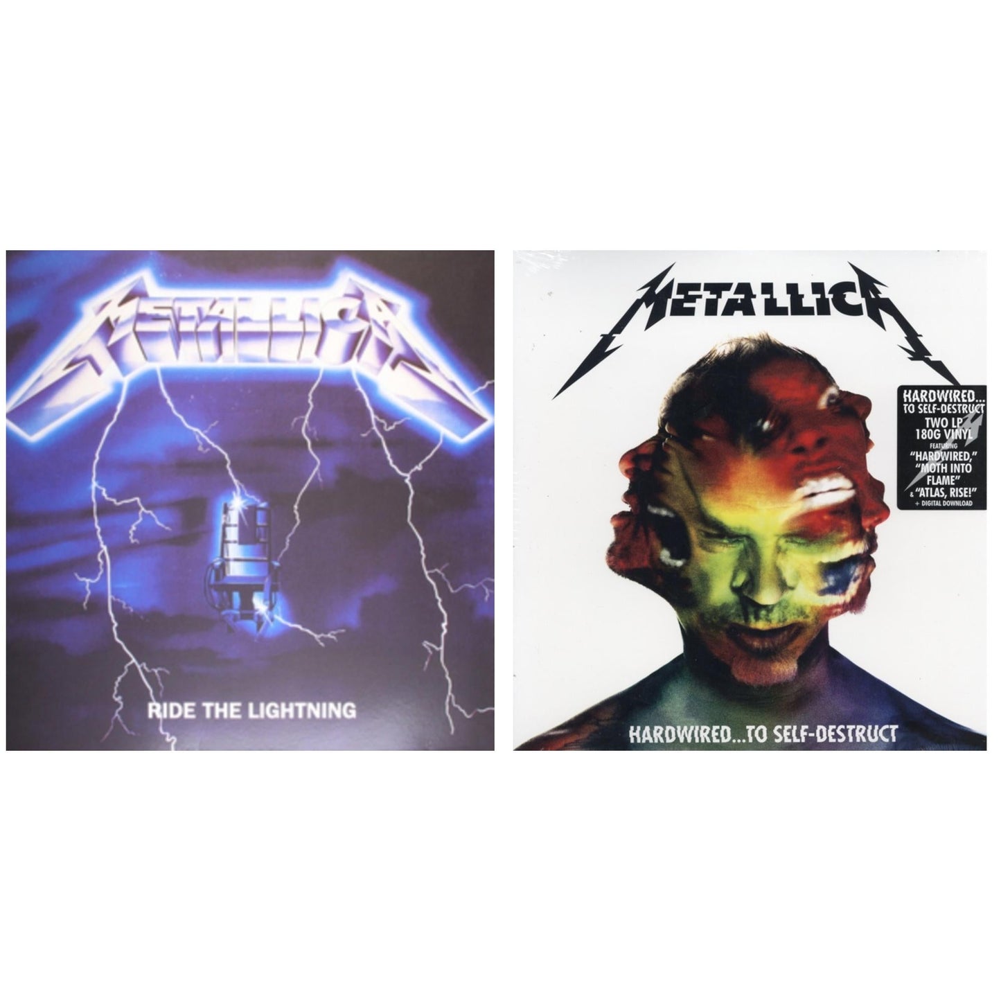This is a 2 LP Vinyl SKU bundle.
1.This LP Vinyl is brand new.Format: LP VinylMusic Style: ThrashThis item's title is: Ride The Lightning (180G)Artist: MetallicaLabel: RHINO/BLACKENED RECORDINGSBarcode: 858978005059Release Date: 4/15/2016
2.This LP Vinyl is brand new.
