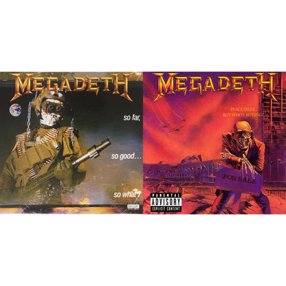 This is a 2 LP Vinyl SKU bundle.
1.This LP Vinyl is brand new.Format: LP VinylMusic Style: Heavy MetalThis item's title is: Peace Sells But Who's BuyingArtist: MegadethLabel: CAPITOLBarcode: 077771252617Release Date: 10/28/2008
2.This LP Vinyl is brand new.