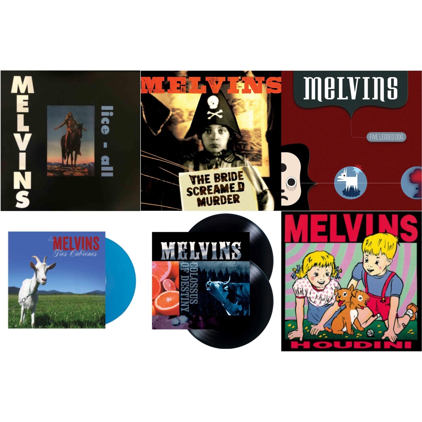 Lice-All (Red LP Vinyl) & Bride Screamed Murder (Apple Red LP Vinyl) & Five Legged Dog (4LP/Multi-Color Vinyl) & Tres Cabrones (Baby Blue LP Vinyl) & Colossus Of Destiny (2LP) & Houdini (180G/Gatefold Sleeve)
