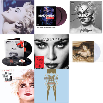 True Blue (180G) & Rebel Heart Tour (X) (Purple Galaxy Swirl Vinyl/2LP) & Rebel Heart & Madame X (Live) (3LP) & Finally Enough Love (2LP) & Like A Virgin (Clear LP Vinyl) & Immaculate Collection (2LP) & Who's That Girl Ost (Back 2 The 80S) (I)