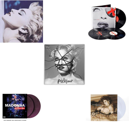 True Blue (180G) & Rebel Heart Tour (X) (Purple Galaxy Swirl Vinyl/2LP) & Rebel Heart & Madame X (Live) (3LP) & Like A Virgin (Clear LP Vinyl)