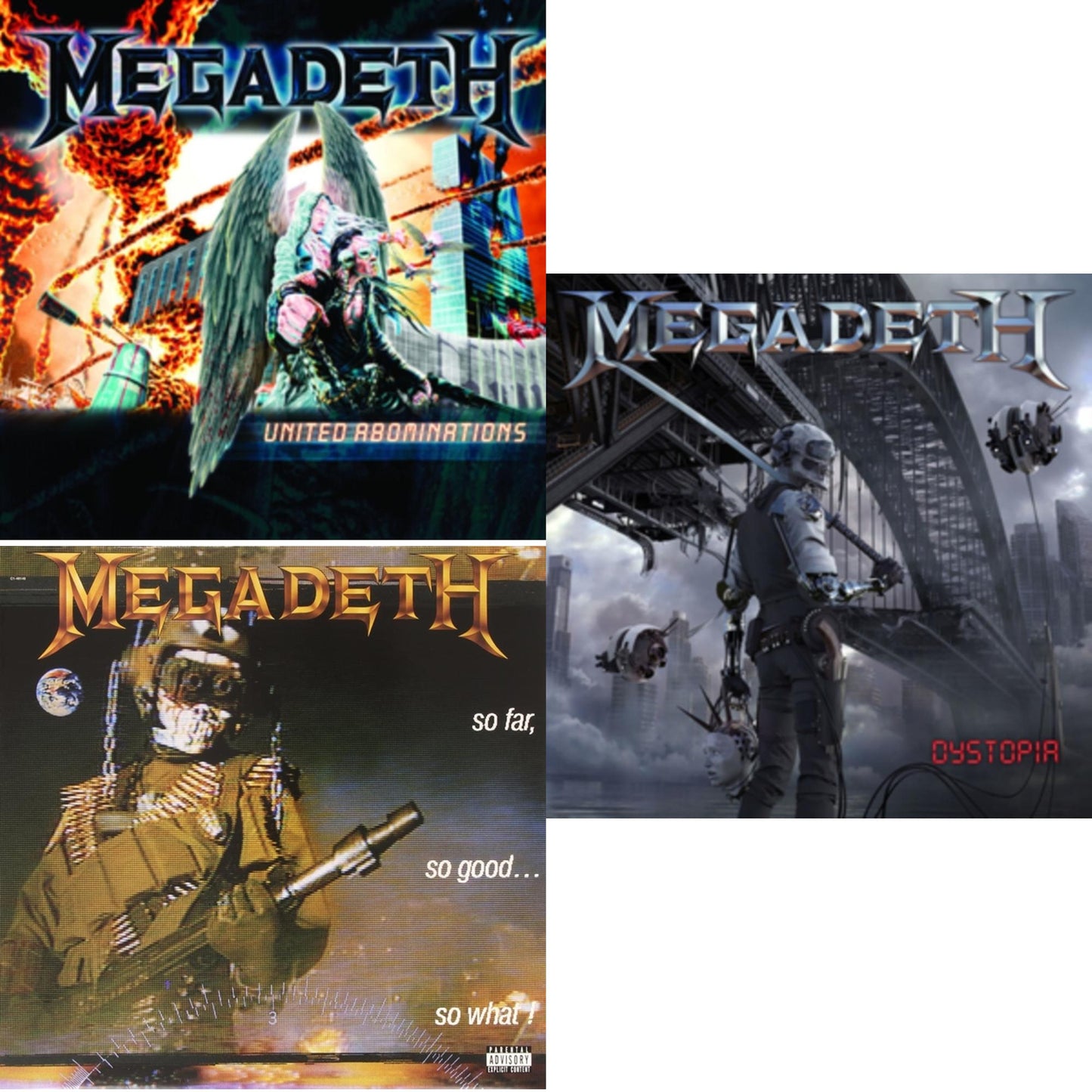 United Abominations & So Far So Good So What & Dystopia