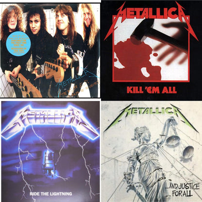 This is a 4 LP Vinyl SKU bundle.
1.This LP Vinyl is brand new.Format: LP VinylThis item's title is: Kill Em All (180G)Artist: MetallicaBarcode: 858978005035Release Date: 4/15/2016
2.This LP Vinyl is brand new.
