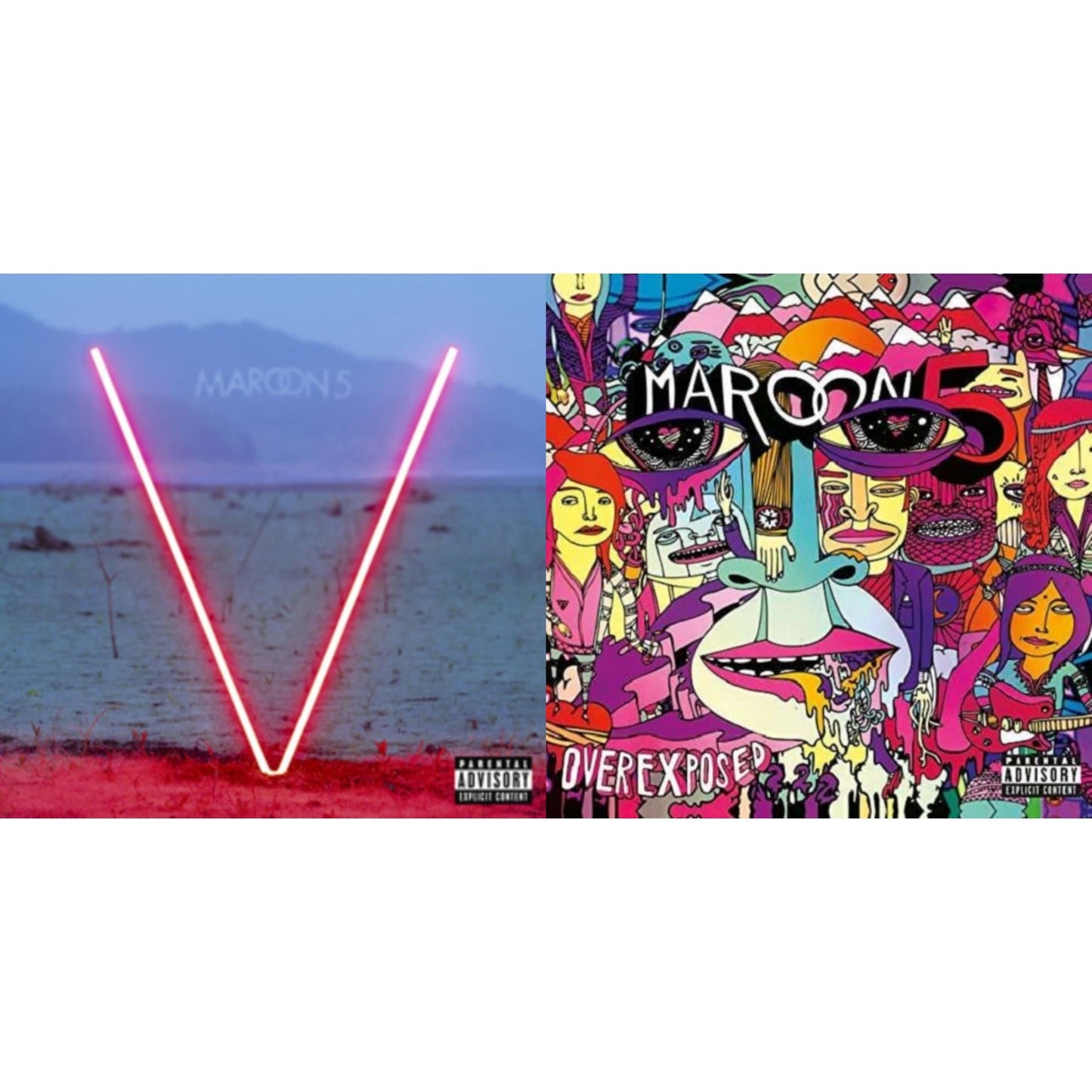 Maroon 5 - V & Overexposed - LP Vinyl Bundle