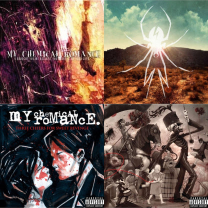 This is a 4 LP Vinyl SKU bundle.
1.This LP Vinyl is brand new.Format: LP VinylMusic Style: EmoThis item's title is: I Brought You My Bullets You Brought Me Your LoveArtist: My Chemical RomanceLabel: REPRISEBarcode: 093624926184Release Date: 10/9/2015
2.This LP Vinyl is brand new.