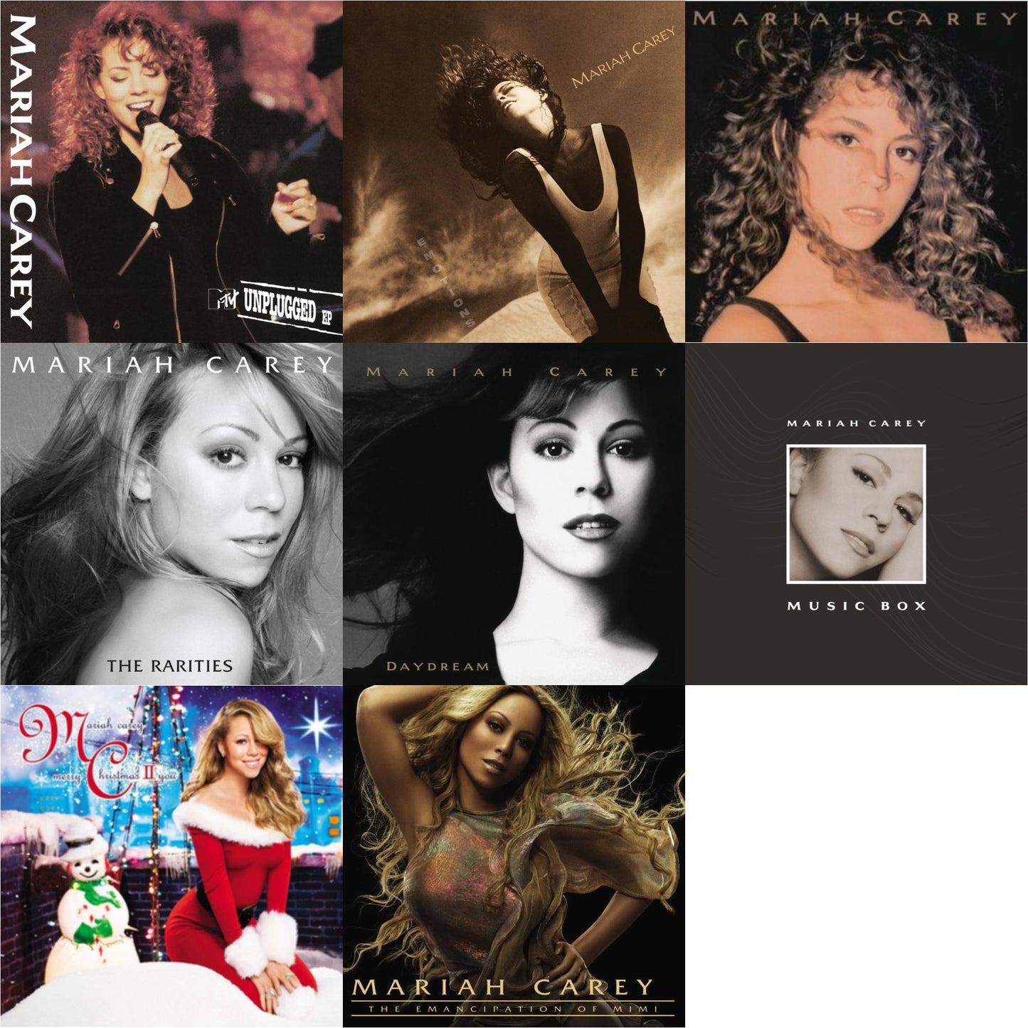 This is a 8 LP Vinyl SKU bundle.
1.This LP Vinyl is brand new.Format: LP VinylMusic Style: RnB/SwingThis item's title is: Mtv UnpluggedArtist: Mariah CareyLabel: LEGACYBarcode: 194397763911Release Date: 11/6/2020
2.This LP Vinyl is brand new.