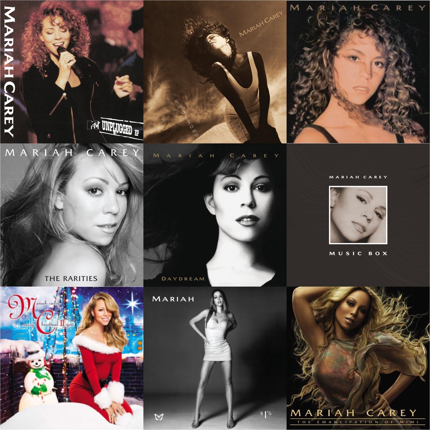 This is a 9 LP Vinyl SKU bundle.
1.This LP Vinyl is brand new.Format: LP VinylMusic Style: RnB/SwingThis item's title is: Mtv UnpluggedArtist: Mariah CareyLabel: LEGACYBarcode: 194397763911Release Date: 11/6/2020
2.This LP Vinyl is brand new.