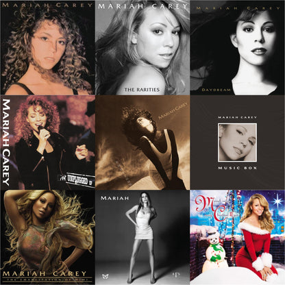 This is a 9 LP Vinyl SKU bundle.
1.This LP Vinyl is brand new.Format: LP VinylMusic Style: Contemporary R&BThis item's title is: Mariah CareyArtist: Mariah CareyLabel: LEGACYBarcode: 194397763614Release Date: 10/2/2020
2.This LP Vinyl is brand new.