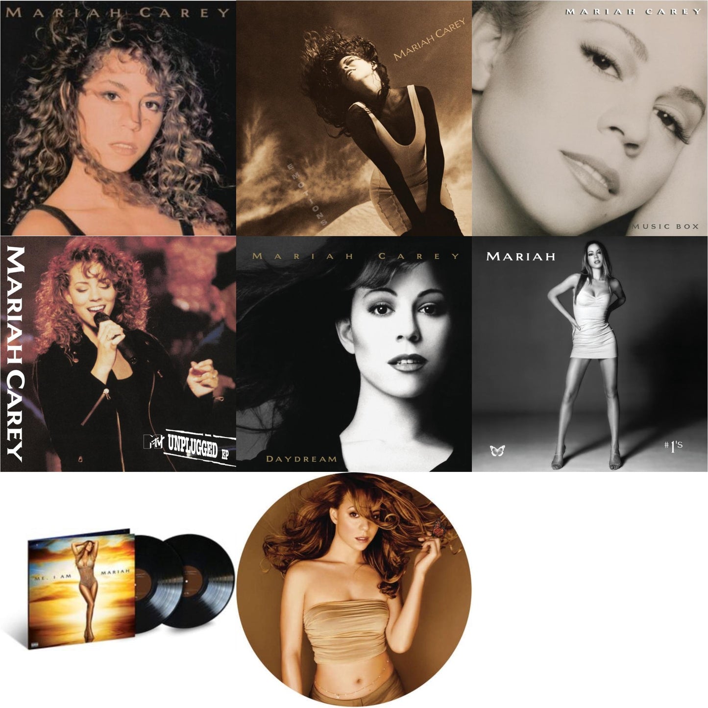 This is a 8 LP Vinyl SKU bundle.
1.This LP Vinyl is brand new.Format: LP VinylMusic Style: Contemporary R&BThis item's title is: Mariah CareyArtist: Mariah CareyLabel: LEGACYBarcode: 194397763614Release Date: 10/2/2020
2.This LP Vinyl is brand new.
