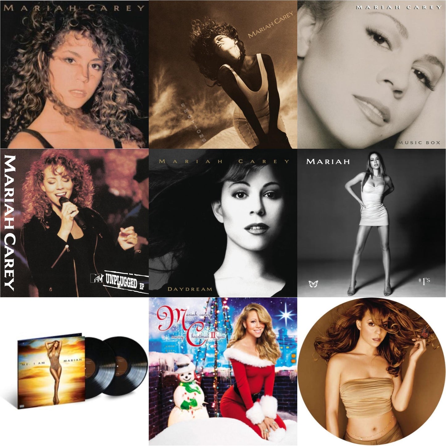 This is a 9 LP Vinyl SKU bundle.
1.This LP Vinyl is brand new.Format: LP VinylMusic Style: Contemporary R&BThis item's title is: Mariah CareyArtist: Mariah CareyLabel: LEGACYBarcode: 194397763614Release Date: 10/2/2020
2.This LP Vinyl is brand new.
