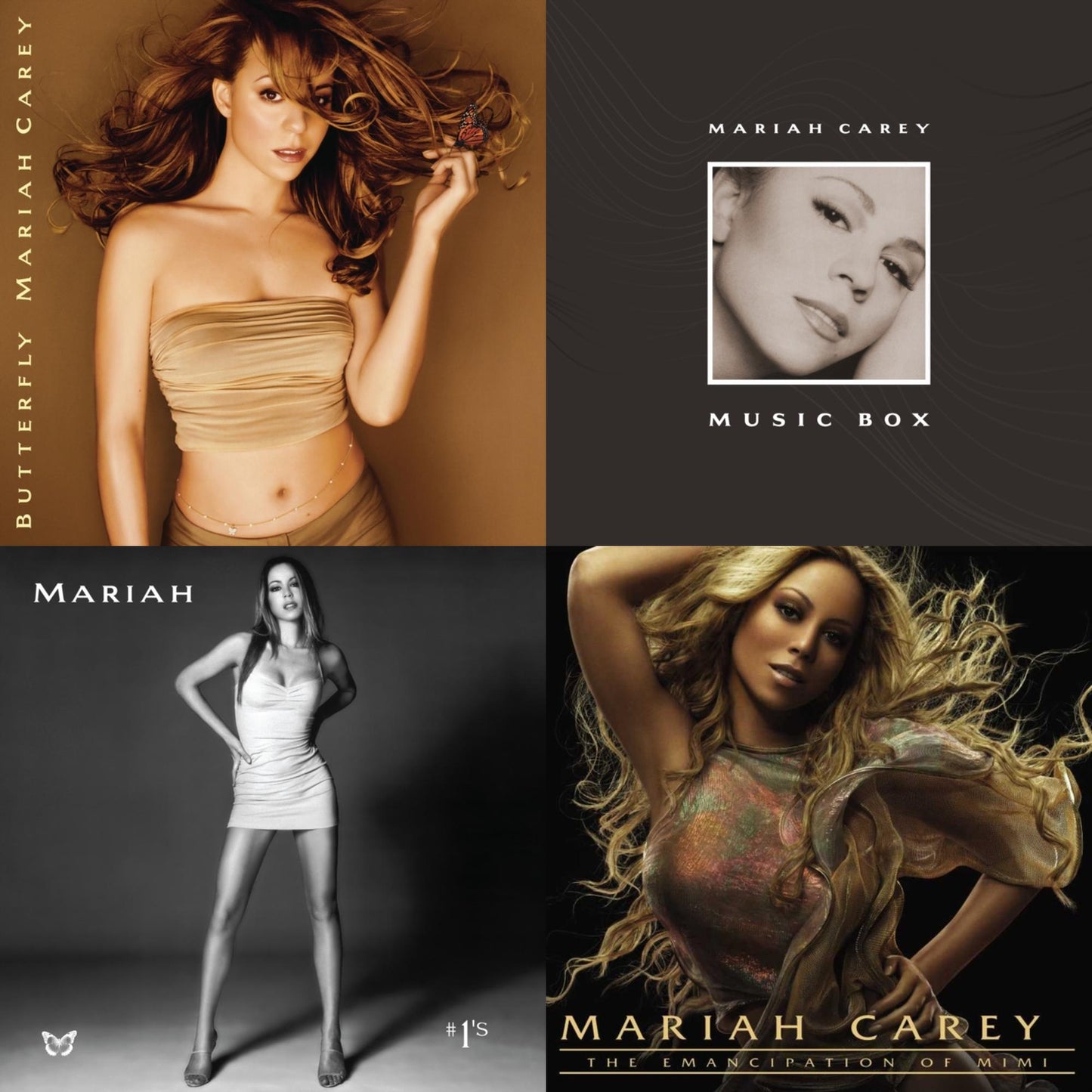 This is a 4 LP Vinyl SKU bundle.
1.This LP Vinyl is brand new.Format: LP VinylThis item's title is: ButterflyArtist: Mariah CareyLabel: LEGACYBarcode: 194397764116Release Date: 11/6/2020
2.This LP Vinyl is brand new.