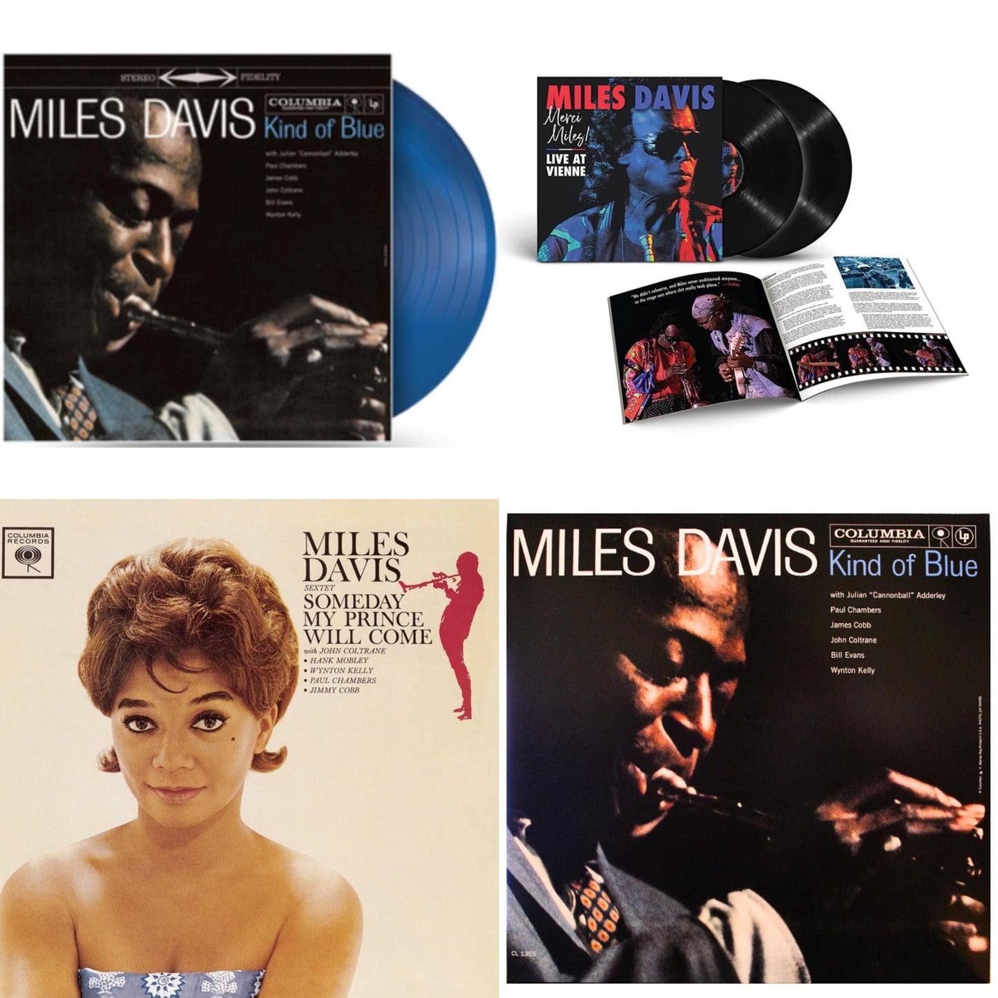 Kind Of Blue (Blue LP Vinyl/Dl Code) & Merci, Miles! Live At Vienne (2LP) & Someday My Prince Will Come (180G) & Kind Of Blue (Mono)