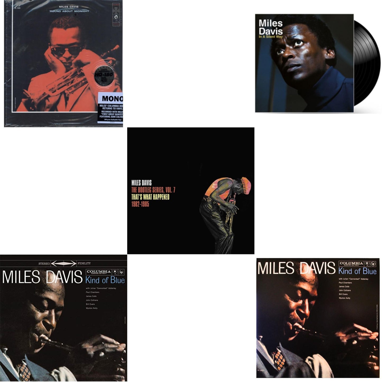 This is a 5 LP Vinyl SKU bundle.
1.This LP Vinyl is brand new.Format: LP VinylThis item's title is: Bootleg Series Vol. 7: That’S What Happened 1982-1985 (2LP/White Vinyl)Artist: Miles DavisLabel: LEGACYBarcode: 194398638416Release Date: 9/16/2022
2.This LP Vinyl is brand new.