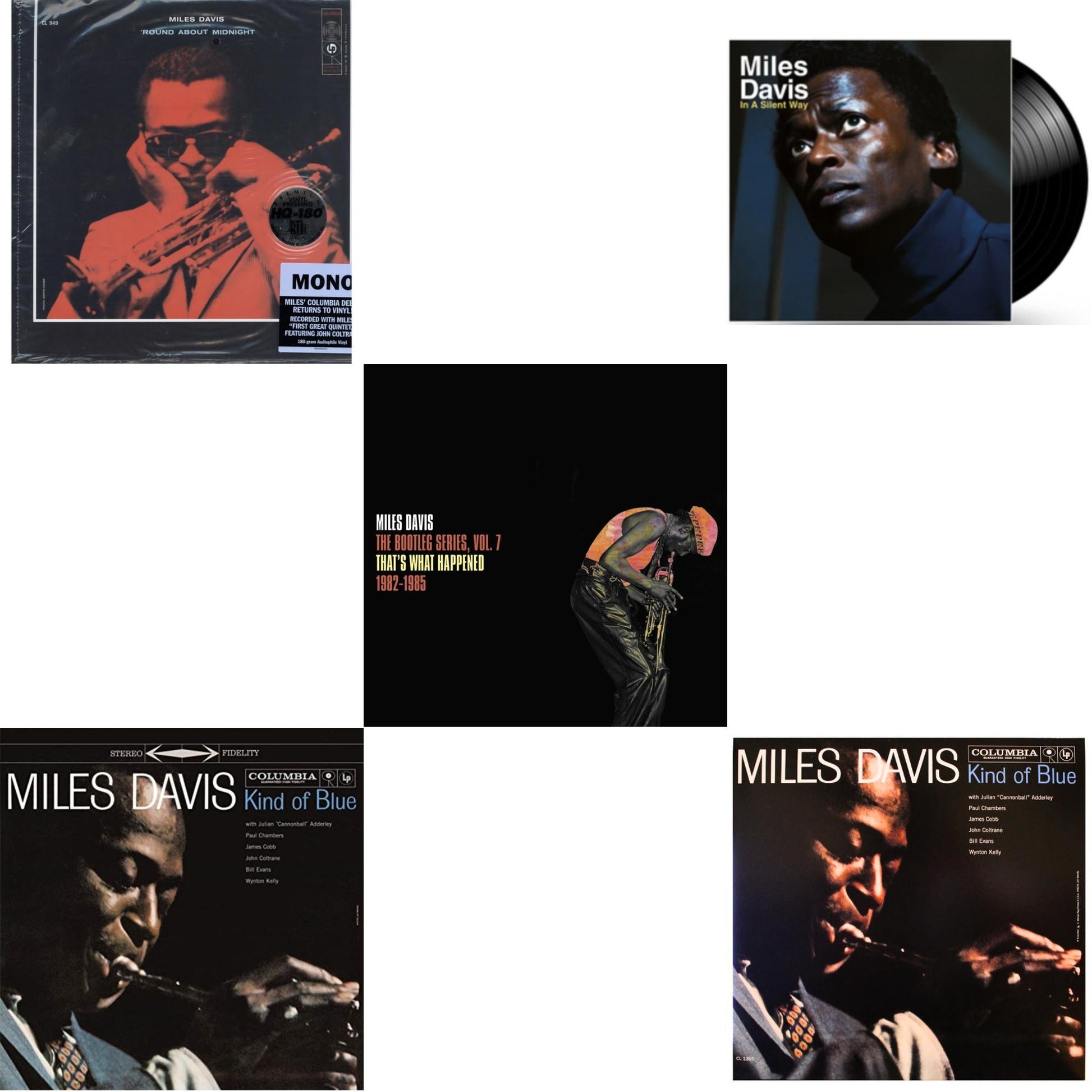 This is a 5 LP Vinyl SKU bundle.
1.This LP Vinyl is brand new.Format: LP VinylThis item's title is: Bootleg Series Vol. 7: That’S What Happened 1982-1985 (2LP/White Vinyl)Artist: Miles DavisLabel: LEGACYBarcode: 194398638416Release Date: 9/16/2022
2.This LP Vinyl is brand new.