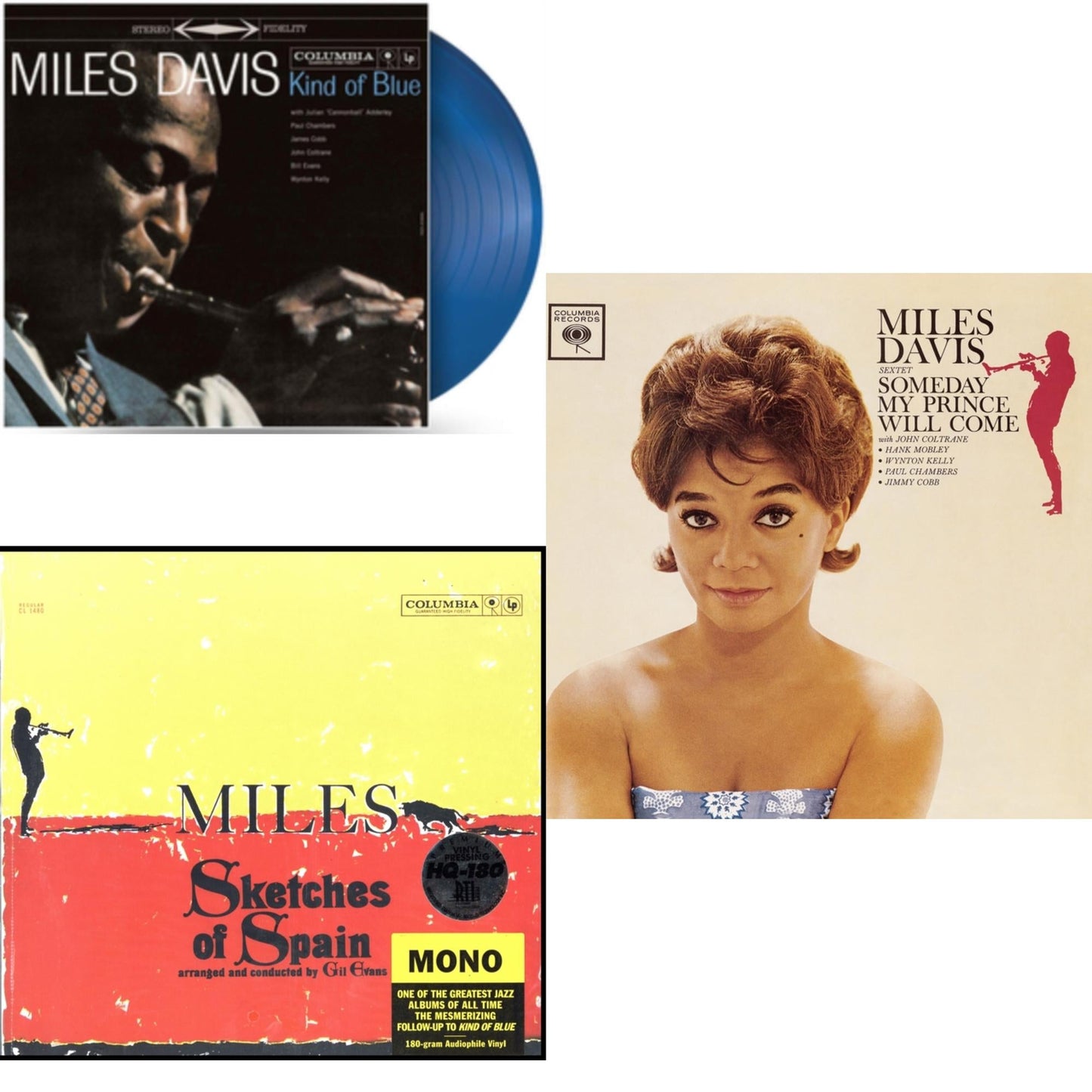 Kind Of Blue (Blue LP Vinyl/Dl Code) & Sketches Of Spain (Mono) & Someday My Prince Will Come (180G)