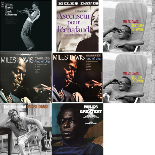 Tribute To Jack Johnson (140G/Dl Insert) & Ascenseur Pour L'echafaud & Sketches Of Spain (Limited Edition/Yellow LP Vinyl) & Kind Of Blue (180G) & Kind Of Blue (Mono) & Sketches Of Spain & Essential Miles Davis (2LP) & Greatest Hits (1969) (150G/Dl Code)