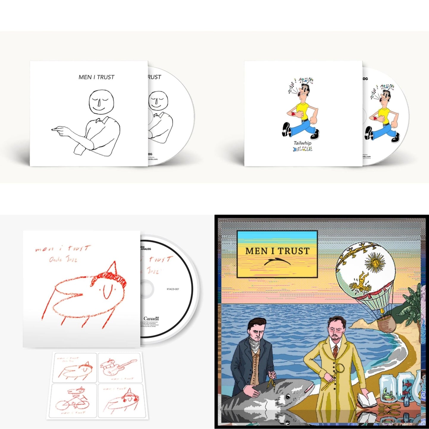 This is a 4 CD SKU bundle.
1.This CD is brand new.Format: CDMusic Style: ChansonThis item's title is: S/TArtist: Men I TrustLabel: UniversalBarcode: 722056159326Release Date: 8/12/2018
2.This CD is brand new.