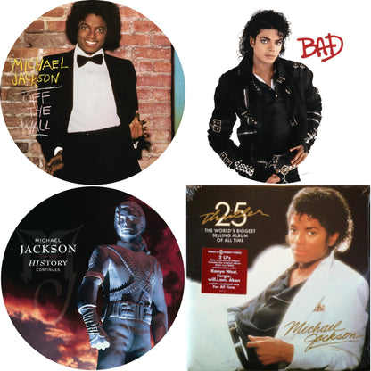 Off The Wall (Picture Disc) & Bad (Picture Disc) & History: Continues (2LP/Picture Disc) & Thriller (25Th Anniversary Edition/2LP/180G/Gatefold)
