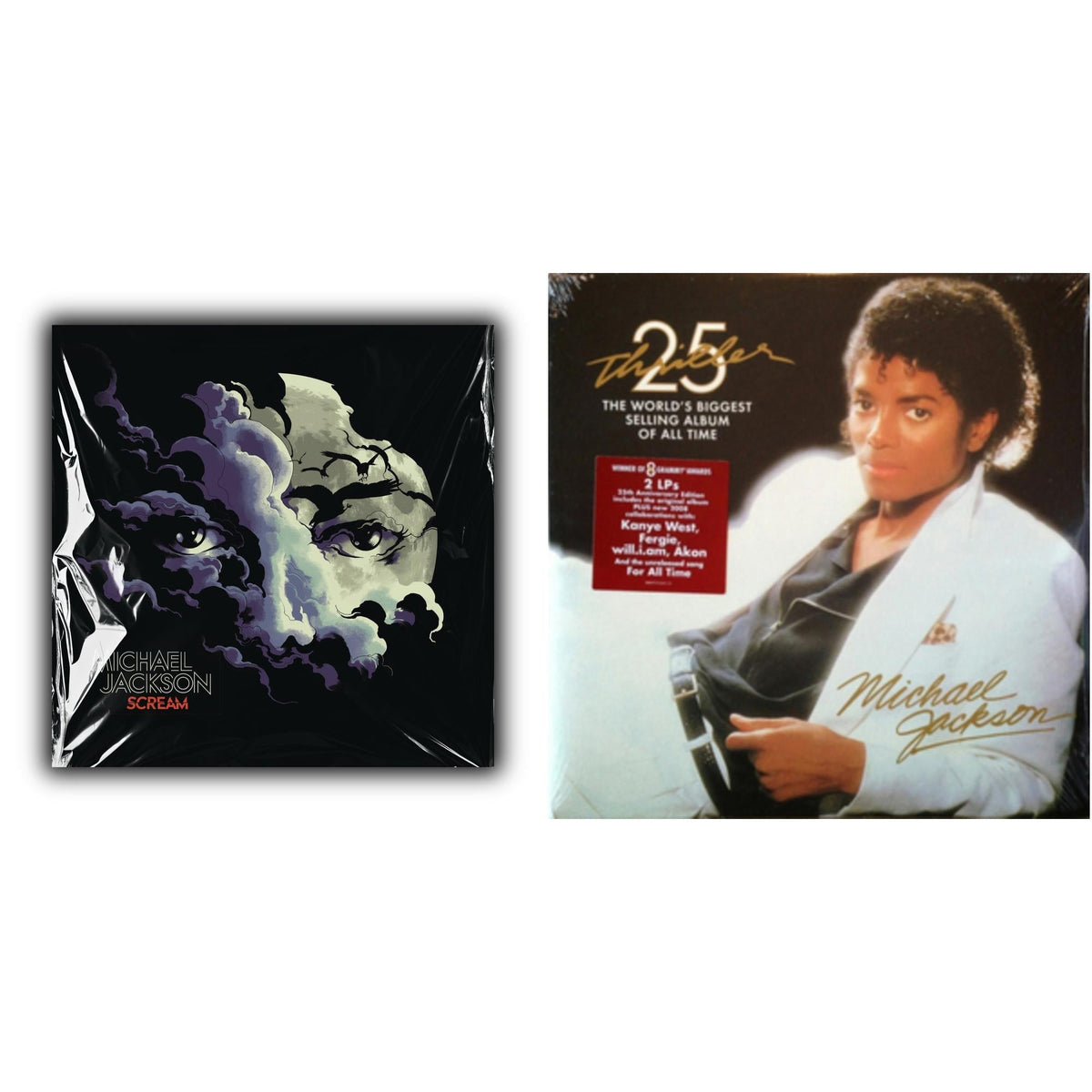Michael Jackson - Thriller (25Th Anniversary Edition/2LP/180G/Gatefold) & Michael Jackson - Scream (2LP) (New LP Vinyl)