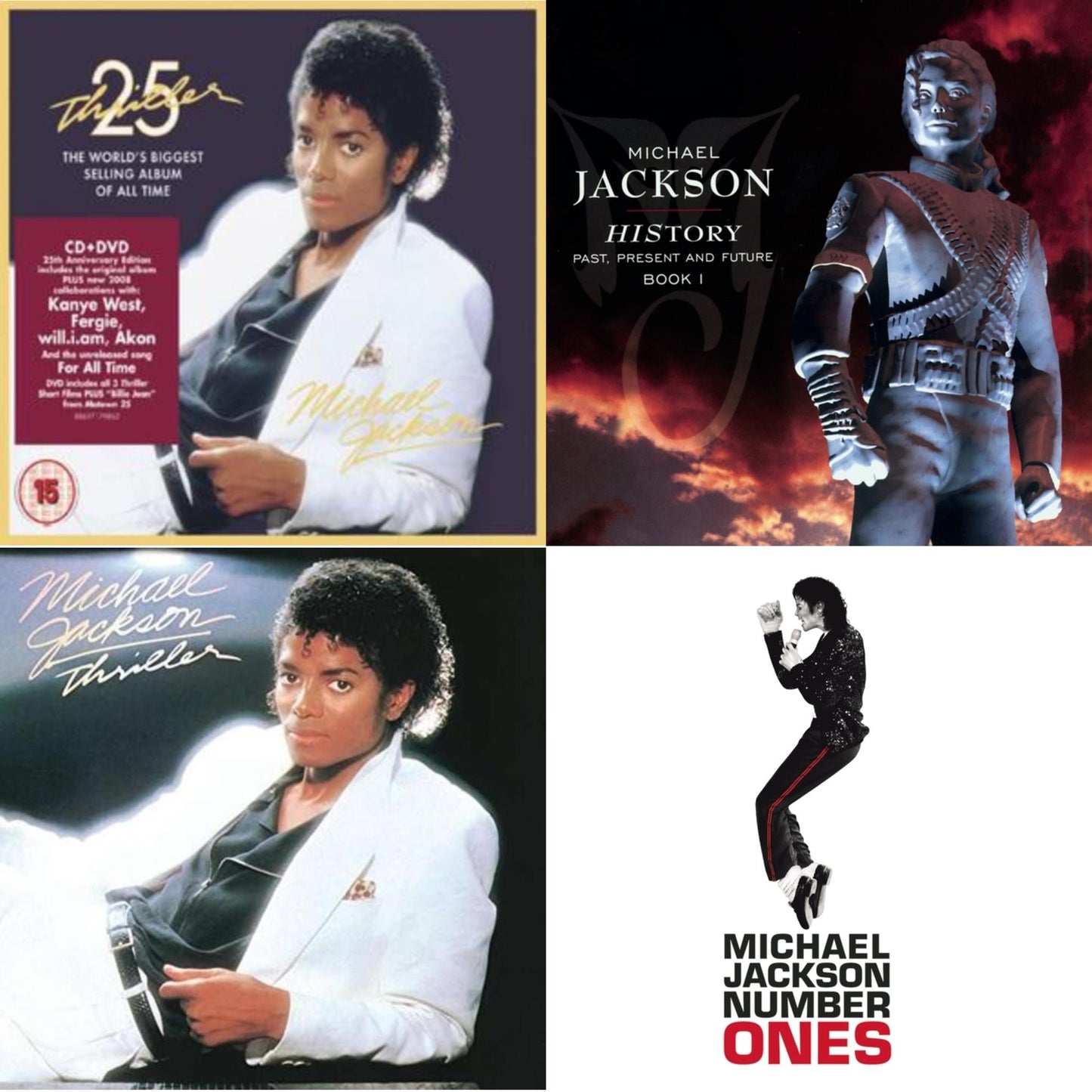 This is a 4 CD SKU bundle.
1.This CD is brand new.Format: CDMusic Style: TribalThis item's title is: History: Past Present & Future Book 1Artist: Michael JacksonLabel: TehnikaBarcode: 074645900025Release Date: 6/20/1995
2.This CD is brand new.