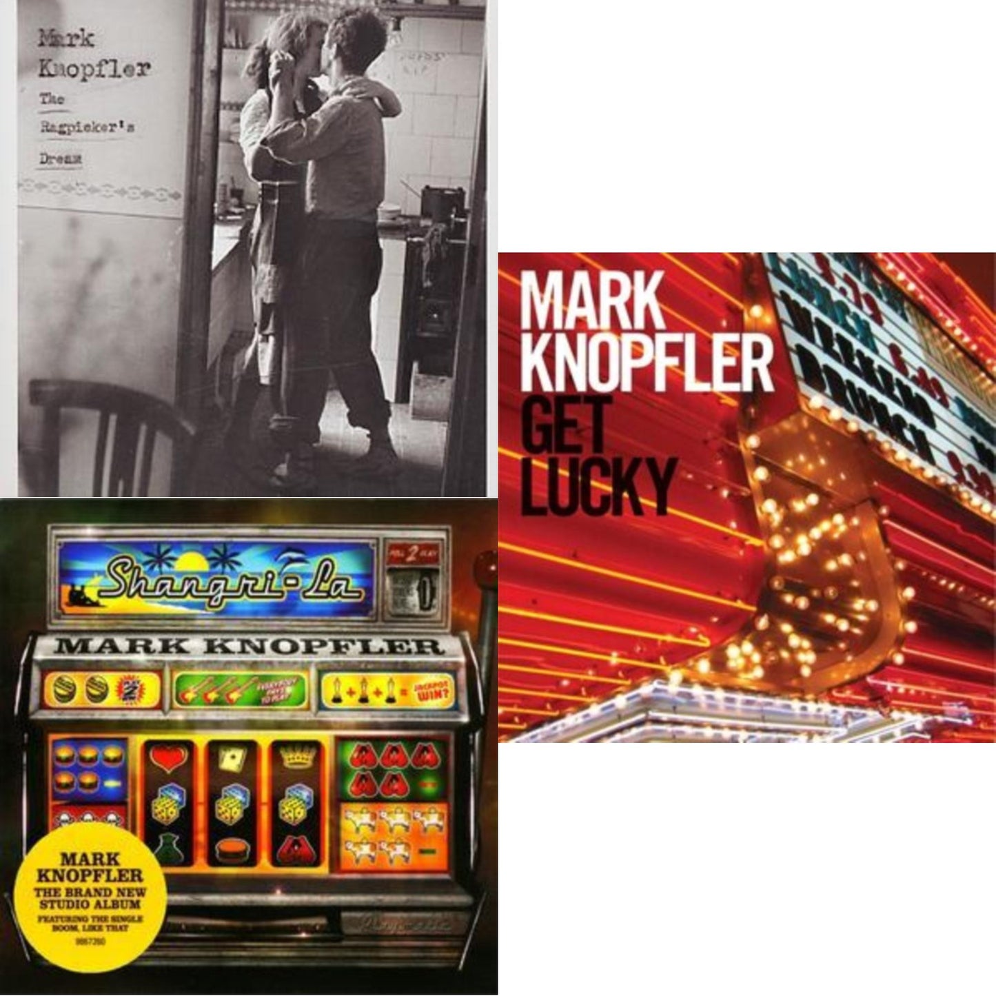 This is a 3 CD SKU bundle.
1.This CD is brand new.Format: CDMusic Style: Soft RockThis item's title is: Ragpickers DreamArtist: Mark KnopflerLabel: Rock/PopBarcode: 044006329222Release Date: 9/30/2002
2.This CD is brand new.