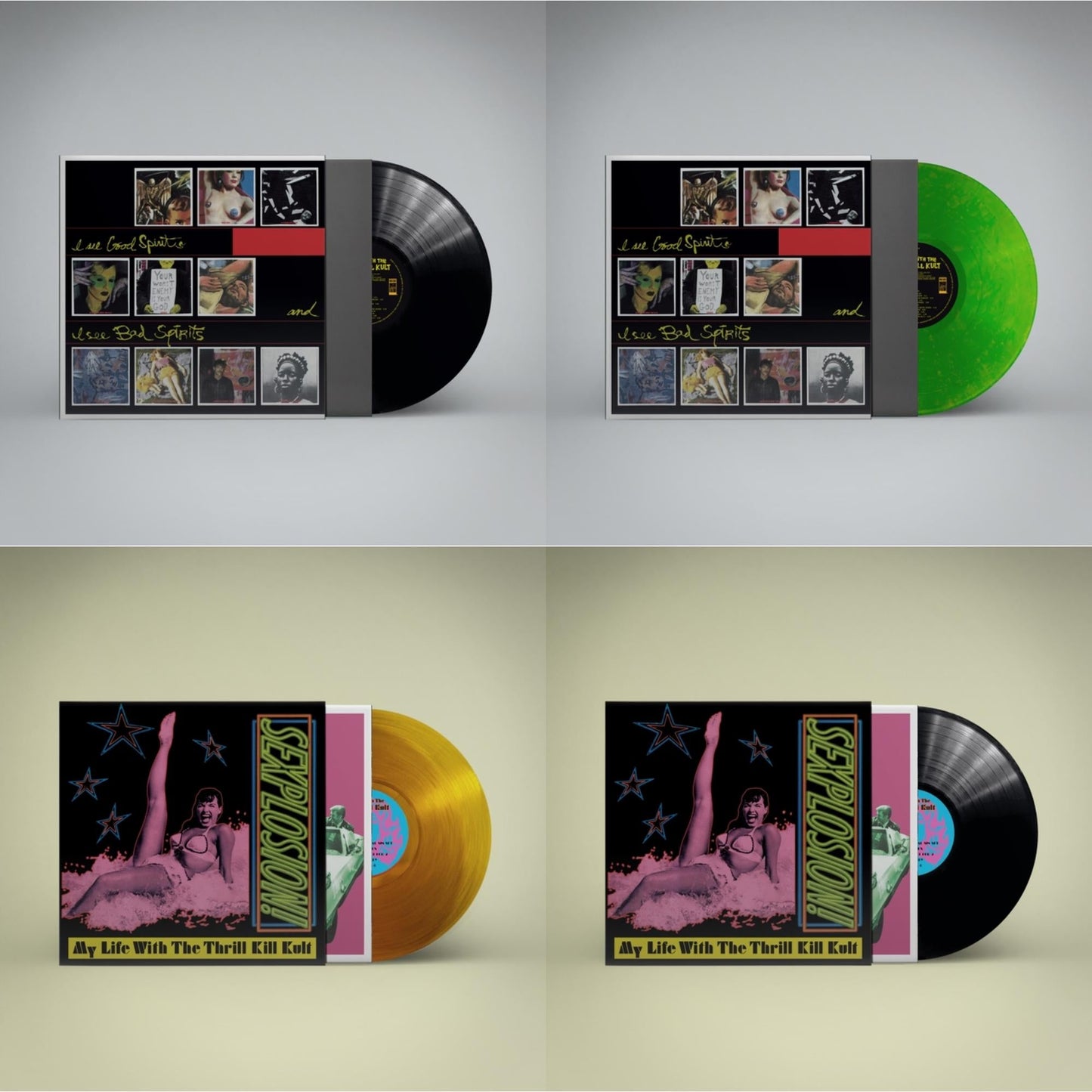 This is a 4 LP Vinyl SKU bundle.
1.This LP Vinyl is brand new.Format: LP VinylThis item's title is: I See Good Spirits & I See Bad Spirits (Ams Exclusive)Artist: My Life With The Thrill Kill KultBarcode: 850054327635Release Date: 2/23/2024
2.This LP Vinyl is brand new.