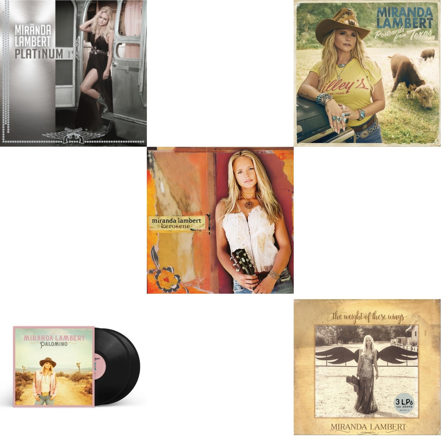 Platinum (2LP) & Palomino (2LP) & Kerosene & Postcards From Texas (X) (Sea Blue Vinyl/2LP) & Weight Of These Wings (3LP/Gatefold)