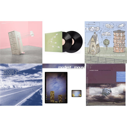This is a 6 LP Vinyl SKU bundle.
1.This LP Vinyl is brand new.Format: LP VinylThis item's title is: Good News For People Who Love Bad News (Deluxe) (2LP/Baby Pink & Spring Green Vinyl)Artist: Modest MouseBarcode: 196588302817Release Date: 5/17/2024
2.This LP Vinyl is brand new.
