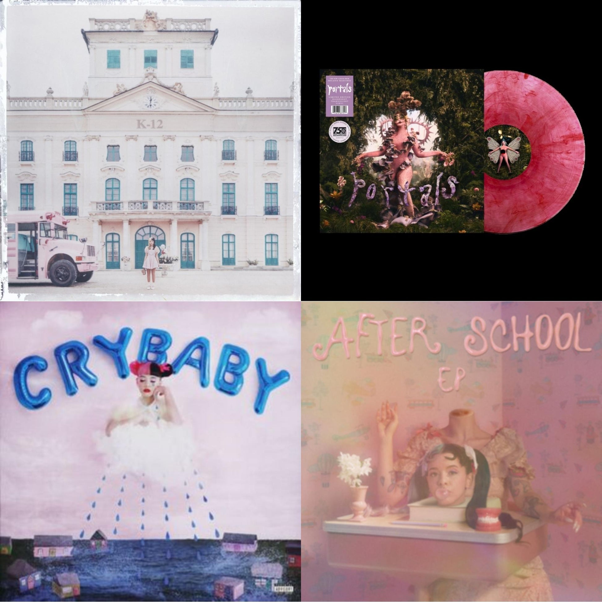 This is a 4 LP Vinyl SKU bundle.
1.This LP Vinyl is brand new.Format: LP VinylThis item's title is: K-12Artist: Melanie MartinezBarcode: 075678610875Release Date: 5/3/2024
2.This LP Vinyl is brand new.